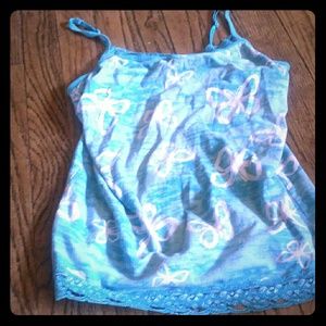 Blue butterfly tanktop